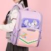 Lightweight And Stylish Nylon Children's Backpack For Grades One To Three With Colorful Animal Design
