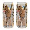 Новые Женские Продажа 3D Принт Крутая Мода Смешные Коты Косплей Повседневная Жизнь История Носки Короткие Носки Искусство Новинка Рождественский Подарок Дропшиппинг