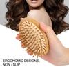 Wooden Massage Comb No Handle Scalp Care Styling Comb for Straight Curl HairComb