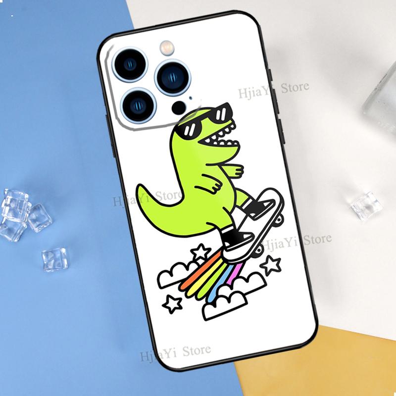 Чехол для телефона с забавным рисунком динозавра Dino для iPhone 13 12 11 Pro Max mini SE 2020 X XR XS Max 7 8 Plus