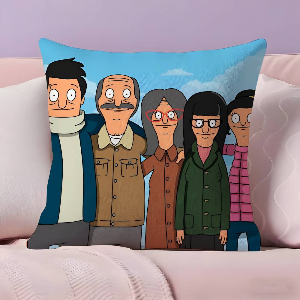 Аниме Наволочка Bobs Burgers Наволочка Ультрамягкая Ткань, приятная к коже Облачный комфорт и Потайная молния