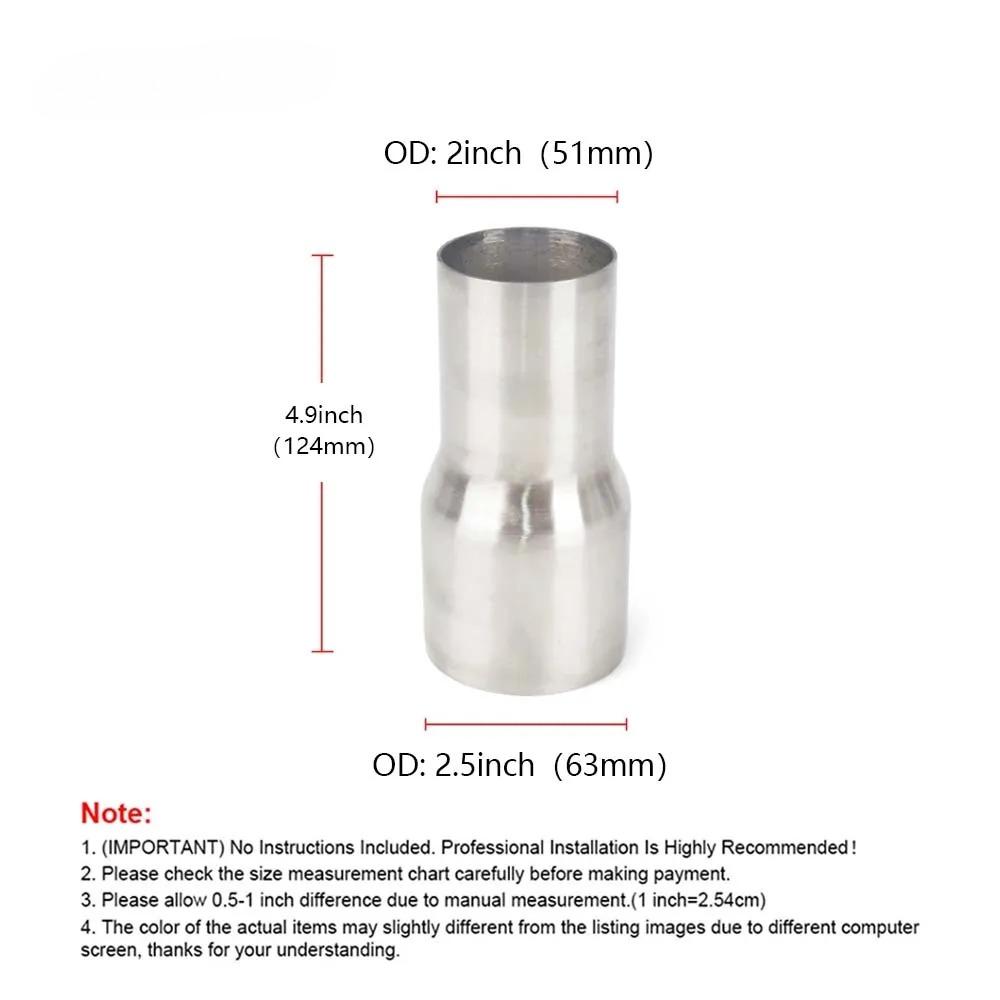 Universal Stainless Steel 51mm 63mm 57mm 76mm Car Exhaust Reducer Connector Pipe Tube Adapter Intake Pipe Connection Joint