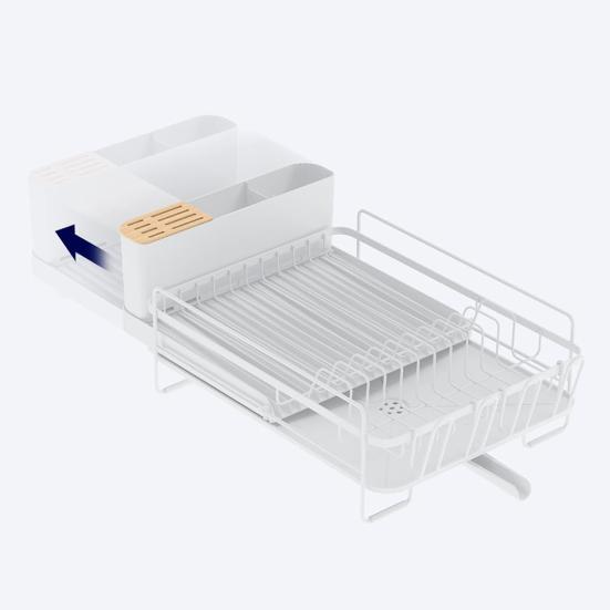 Раздвижная сушилка для посуды Органайзер для тарелок с поддоном Многофункциональная сушилка для посуды