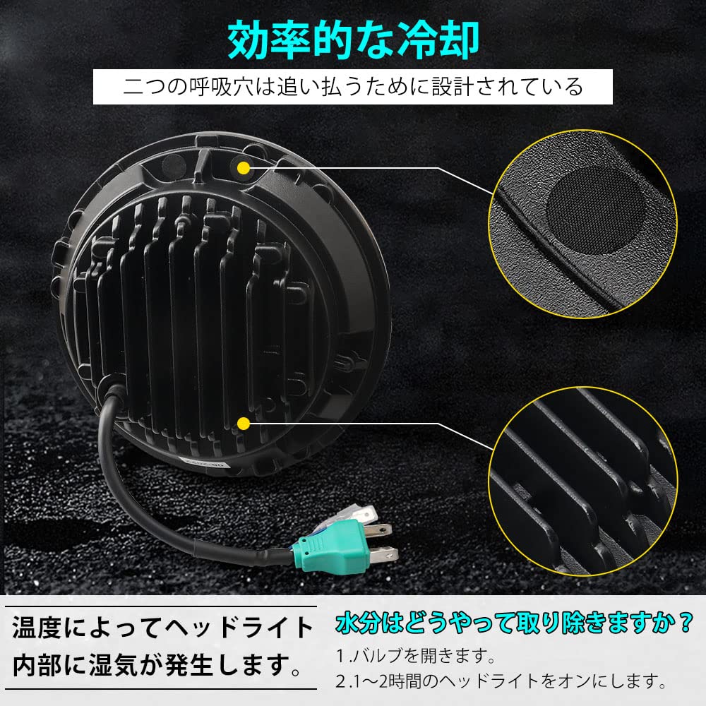 Светодиодная фара Largoods, 7 дюймов, фара Harley Wrangler, 5 режимов, поворотник, светодиодный противотуманный фонарь, водонепроницаемый, высокая яркость с DRL HI/LO