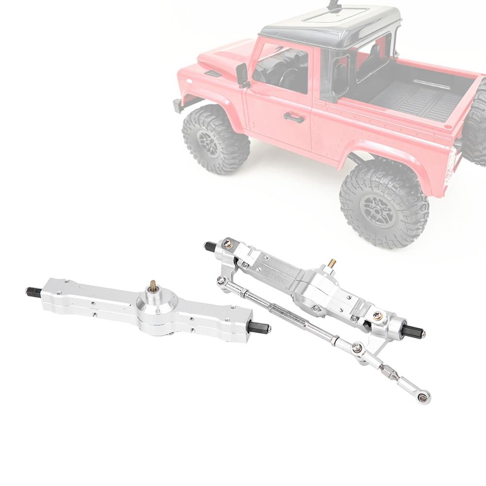 Front and Rear Gear Box Assembly Set Fit for MN D90 MN 91 FJ 45 Military Truck Model(Silver MN 009S )