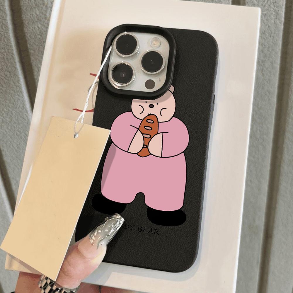 Чехол для телефона iPhone 11 13 XR XS Max, чехол для iPhone 12 14 15 16 Pro Max 12 Pro 15 Plus, кожаный, окрашенный, водонепроницаемый, устойчивый к падениям и износу, мультяшный