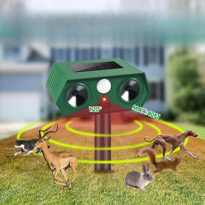 1 шт. Солнечный отпугиватель мышей, Ультразвуковой высокомощный отпугиватель птиц, Сад Ферма Вспышка Открытый Сад Отпугиватель змей