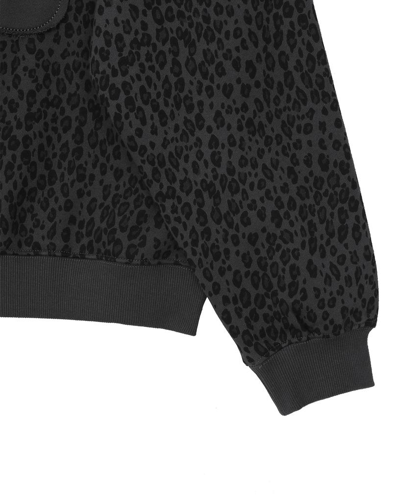 BAUF Leopard Puppy Sweatshirt [Charcoal]