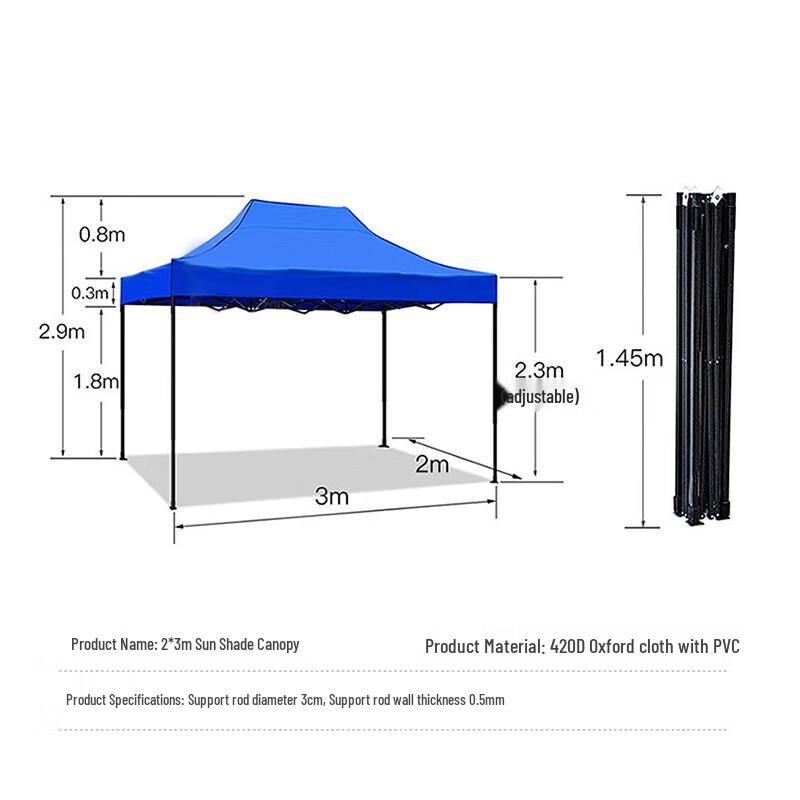 Outdoor Heavy-Duty Folding Canopy Tent
