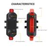 918 Задний фонарь USB-зарядка Ночная езда Предупреждающий свет Наружный светодиодный свет