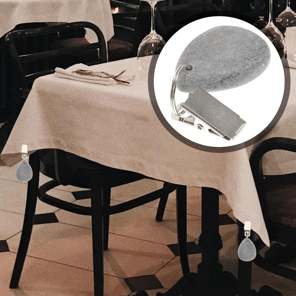 4PCS Windproof Marble Tablecloth Clip Decorative Table Cover Weight Tablecloth Drop  Picnic