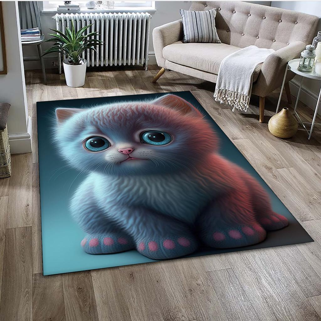 Милый мультяшный ситцевый кот, кот Гарфилд, персидский кот, ковер Ragdoll, ковер для дома, гостиной, спальни, дивана, коврик для двери, декор, детский нескользящий коврик