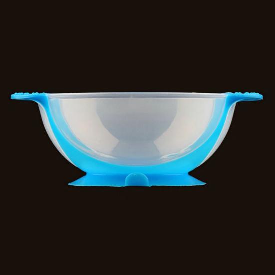 3Pcs Feeding Bowl with Sensing Spoon Fork Suction Cup Anti Slip