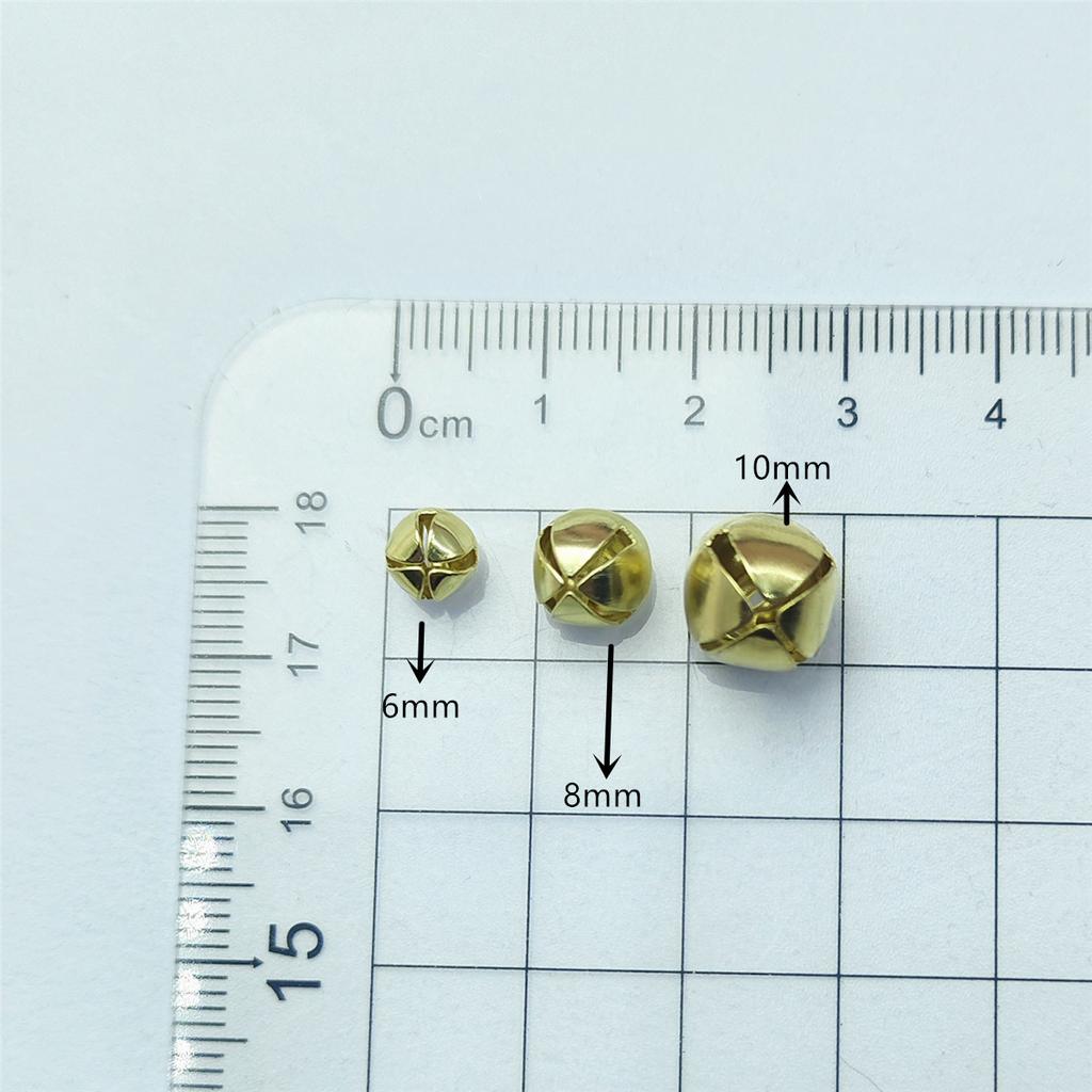 Товары для вечеринок своими руками Свадебные украшения Мода 6/8/10 мм Hoom украшения 100/50 шт Рождественские колокольчики Серебряный Золотой Маленький колокольчик