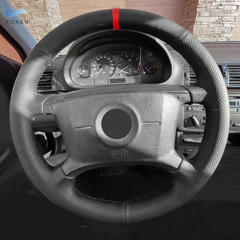 Для BMW 3 5 Серии E36 E46 E39 1995- 2002 2003 X3 E83 X5 E53 2000-2006 Чехол на руль салона автомобиля с перфорированной кожаной отделкой