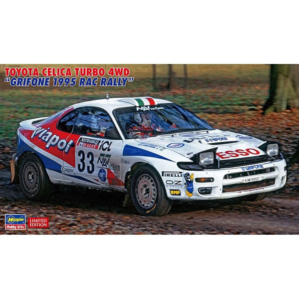 Hasegawa Toyota Celica Turbo 4WD Grifone 1995 RAC Rally Plastic Model Kit 20594 1/24