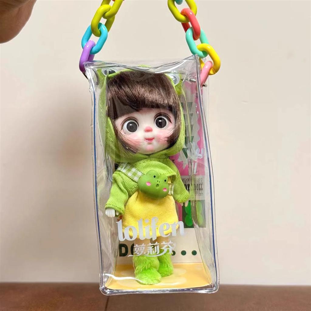13см Мини-кукла BJD шарнирное тело Улыбающееся удивленное выражение Лица Куклы для девочек Серия Animal Dress Up Подарок для девочки Аниме SD