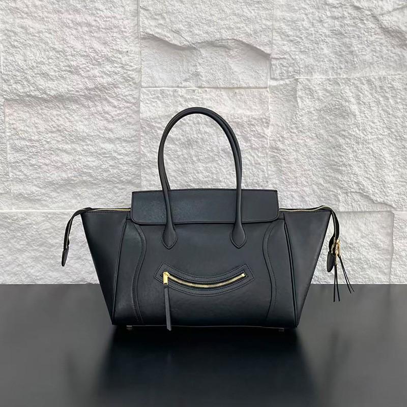 Сумка Smiling Wing Bag Большая вместимость Мягкая кожа Темперамент Простая сумка-тоут для поездок на работу Женская