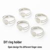 Регулируемое металлическое кольцо с открытой основой - аксессуар для изготовления украшений своими руками