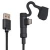 Зарядный кабель для мотоцикла Daytona, 20 см, USB-A и USB-C, Совместим с iPhone/Android, Г-образный разъем, 15609