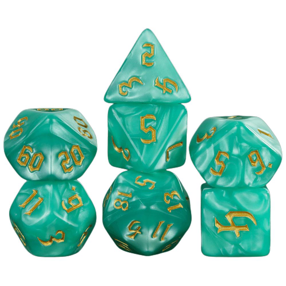 D&D Dice 7pcs Polyhedral Dice Set Role Playing Game Dice with Tube for Funny Party Board Game