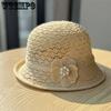 Весна-лето Широкие полевые шляпы с жемчугом и цветком от солнца, женские складные модные солнцезащитные шляпы, классные повседневные шляпы