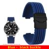 22x11 мм 24x12 мм выпуклый конец Силиконовый ремешок для часов Для Oris Aquis 7330 7740 Ремешок для часов Дайвинг Мягкая резина Мужской браслет