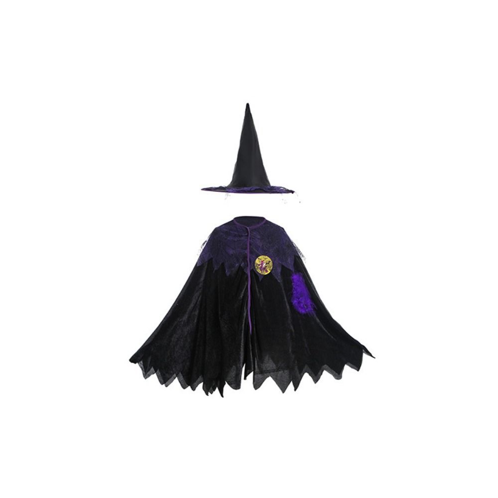 Clothes Halloween Witch Costume Glittery Mesh Dress Kid's Halloween Costume  Festival Party