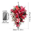 Christmas Door Wreath - Red And Candy Cane Teardrop Ornaments With Balls For Home Outdoor Decoration 3D Christmas Flower