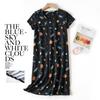 Plus Size Summer Women Nightdress Short Sleeve Cute Cartoon Sleepwear Sweet O Neck Nightgowns Pyjamas Lady's Cotton Sleepdress