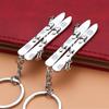2Pcs 2022 Winter Sports Games Ski Keychain Ski Sports Key Ring Skier Keychain Sports Charm Skiing Gift for Skier Ski