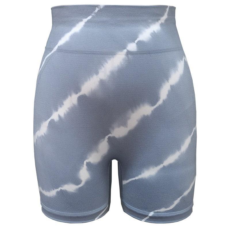 Tie Dye Спортивные Беговые Бесшовные Шорты Для Йоги Летние Высокой Талией Фитнес Пуш-Ап Леггинсы Для Йоги Женская Мода Slim Fit Повседневные Леди Леггинсы Шорты 24421