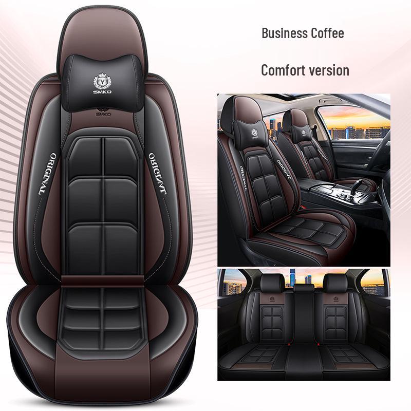 Универсальный кожаный чехол на сиденье автомобиля с полной защитой для всех сезонов