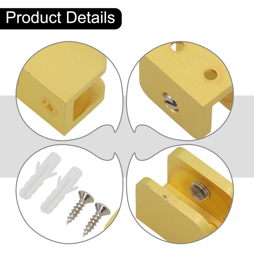 1 шт. Медно-золотой регулируемый держатель для стекла, толстый стеклянный кронштейн, фиксированные зажимы для стекла, держатель для керамической плитки