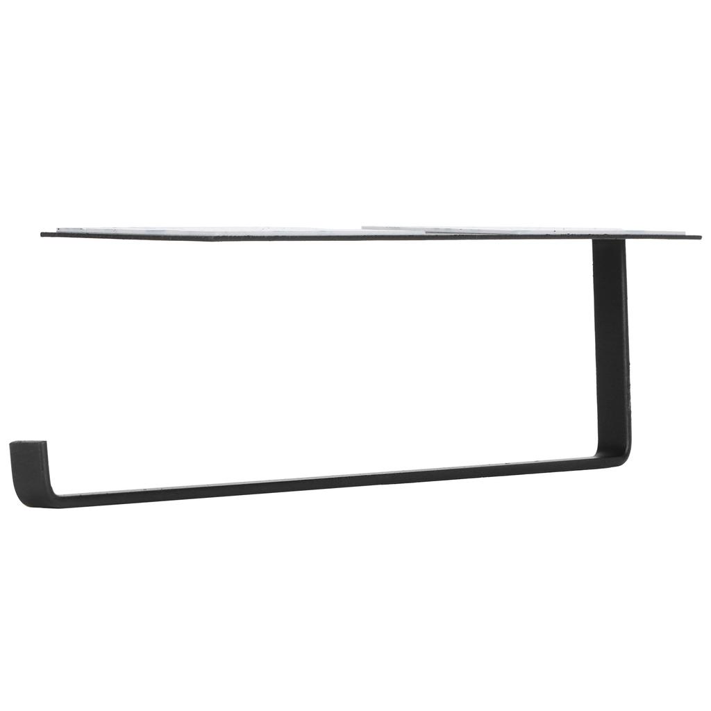 Держатель для бумажных полотенец под шкафом, самоклеящаяся вешалка для туалетной бумаги, ванная комната, кухня, матовый черный цвет