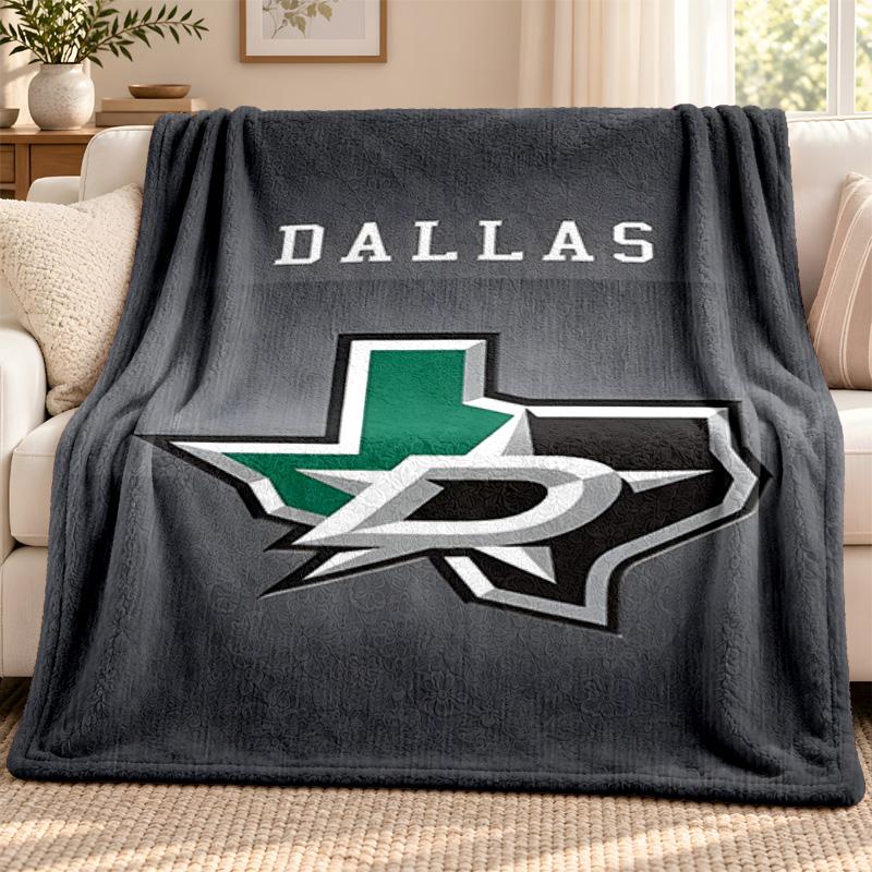 Dallas Stars blanket Flannel Blanket Soft Cozy Plush Throw for Sofa Bed Lightweight Home Decoration Outdoor camping