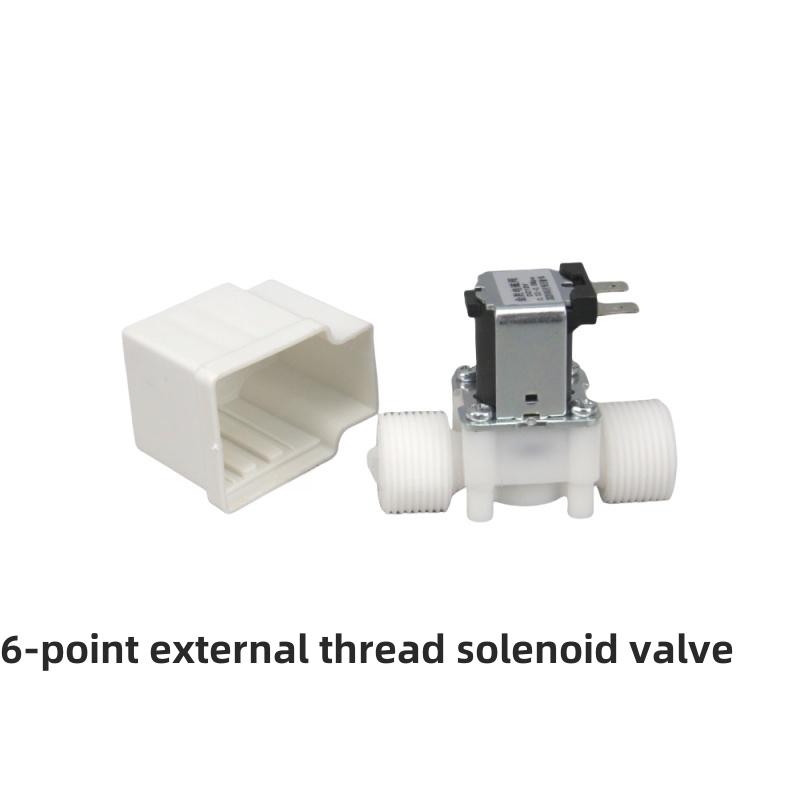 Plastic Normally Closed Solenoid Valve DC/AC Inlet Valve 4/6 External Thread Hose 2/clean Water Control Valve