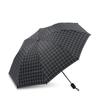 Grid Ain & Sun Umbrella Black Coating Parasol Anti 3 Folding Wind Resistant  Big Windproof Women Men 8Ribs