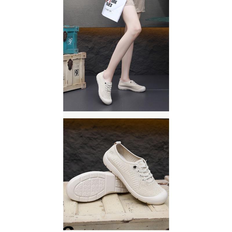 Женские дышащие слипоны в пекинском стиле, легкие и гибкие, удобные балетки для ходьбы, повседневная текстильная обувь с нескользящей подошвой для женщин