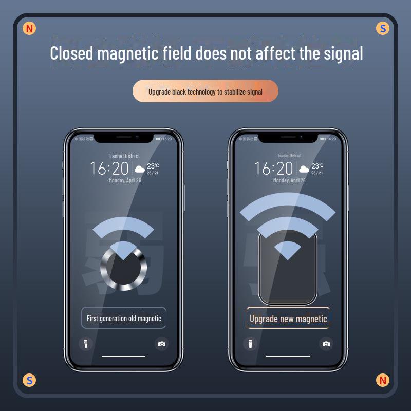 Металлический магнитный держатель для телефона в машину, вращающийся на 360° - складное крепление на приборную панель