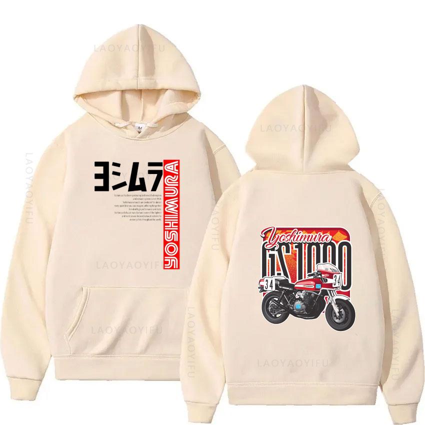 Yoshimura Классический японский мотоцикл Выхлопная система Тема Худи Мужские Худи Худи Толстовки Новое Худи Одежда Основные вещи