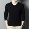 Осенне-зимний мужской шерстяной свитер, модный пуловер с V-образным вырезом, шерстяной свитер для мужчин