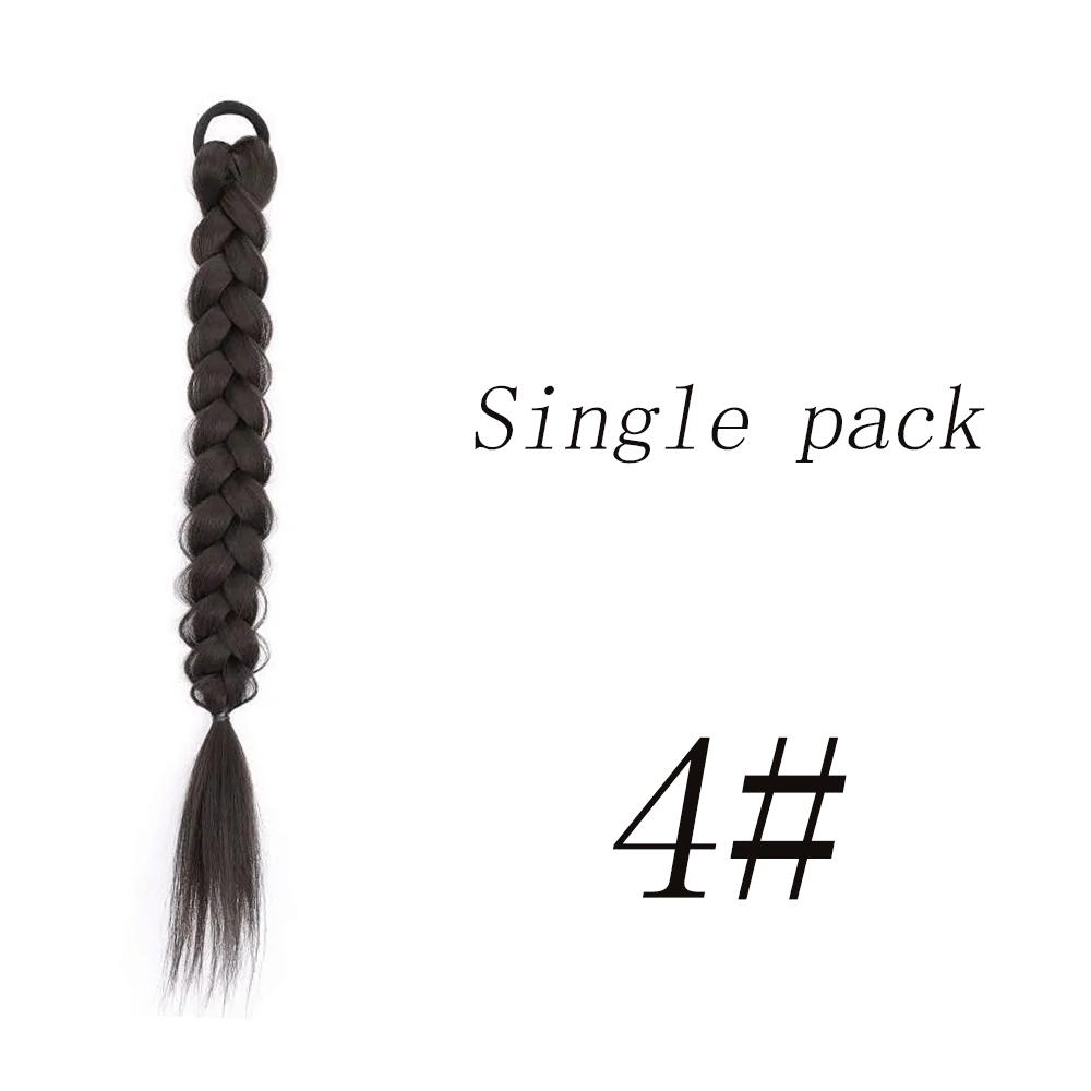 Bybrana Sweet Boxer Braid Twist Одинарный черный коричневый парик из синтетического волокна