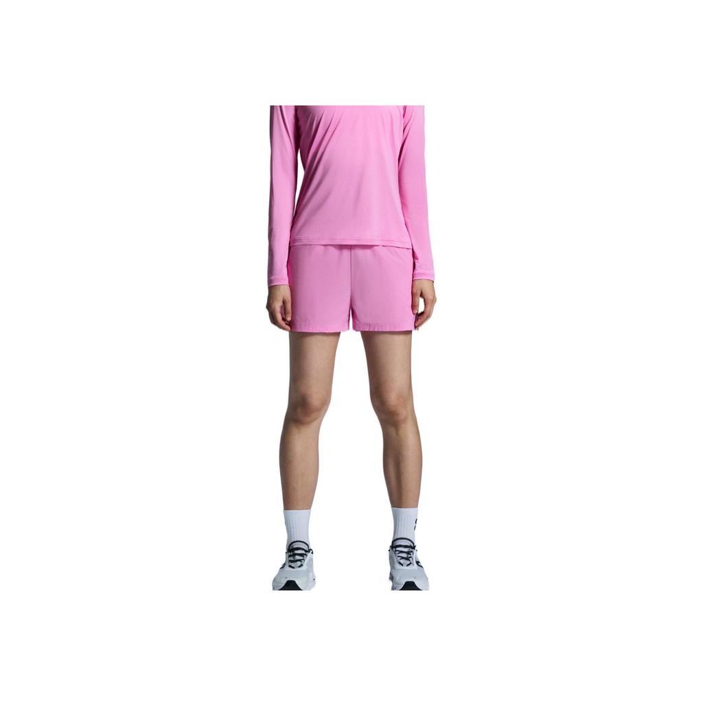 On Running Elastic Waistband Solid Color Running Shorts Women Shorts Pink 1WF10152501