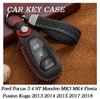 Leather Car Remote Key Case Shell Cover Fob For Ford Focus 3 4 ST Mondeo MK3 MK4 Fiesta Fusion Kuga 2013 2014 2015 2017 2018