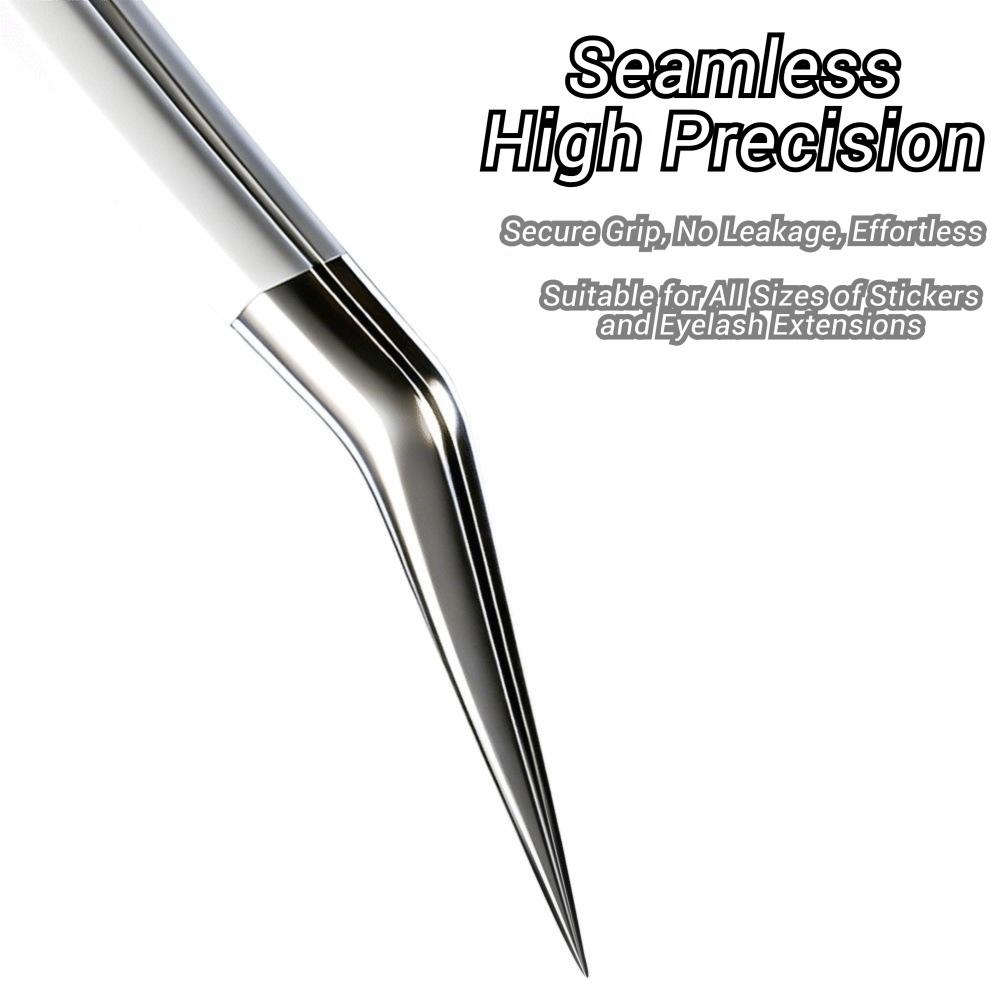 Stainless Steel Curved Stickers Tweezers Hand Account Craft Tweezers Beauty Makeup Tools