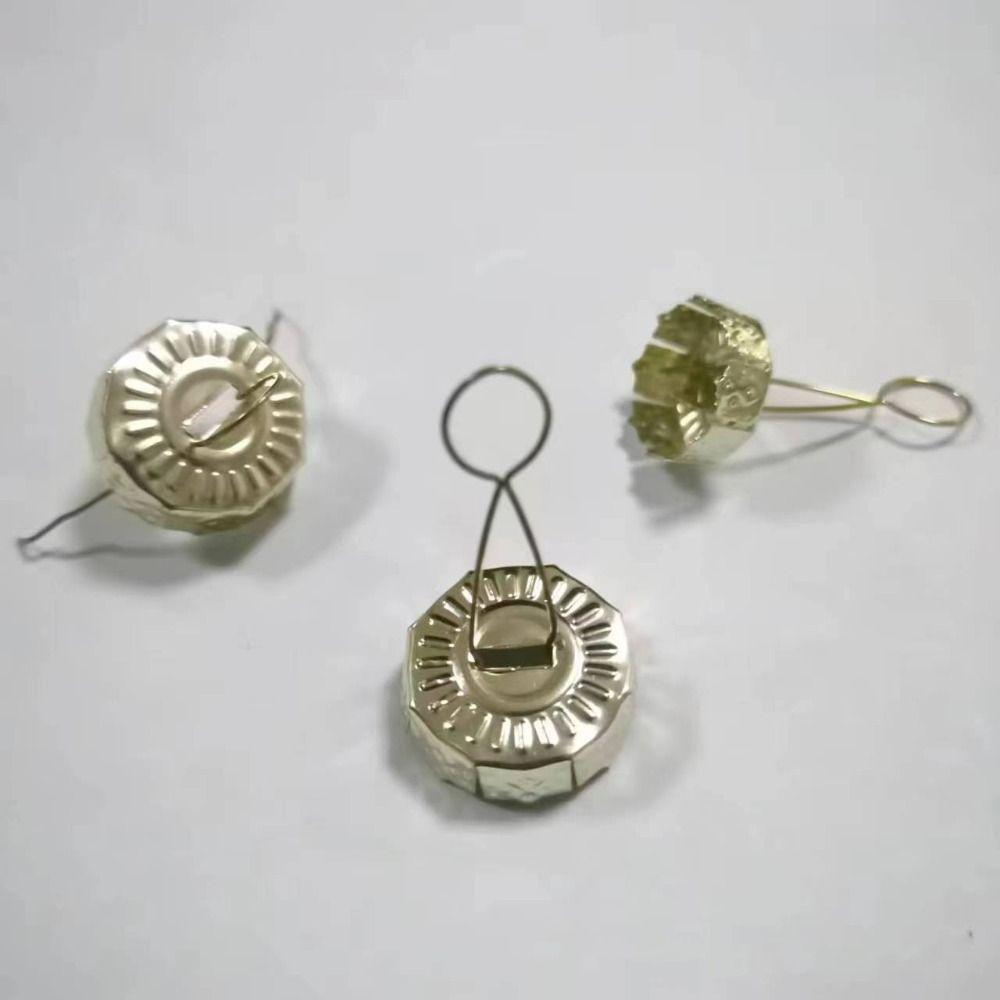 50PCS Electroplating Christmas Ball Caps Gold Silver Christmas Ball Ornaments Cap  Christmas