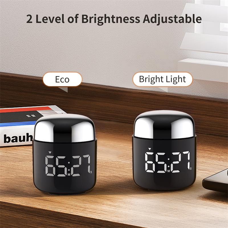 Rotating Kitchen Timer LED Display with 199 Minute Countdown/Countup Bottom Anti Slip Timer for Cooking Fitness and Studying3
