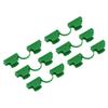50Pcs Greenhouse Clamp PE Plastic 2 Head Plant Film Clamp Soil Sheet Clip for Horticulture 16mm /