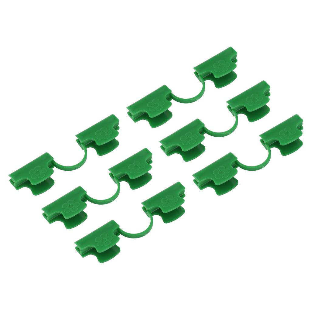 50Pcs Greenhouse Clamp PE Plastic 2 Head Plant Film Clamp Soil Sheet Clip for Horticulture 16mm /